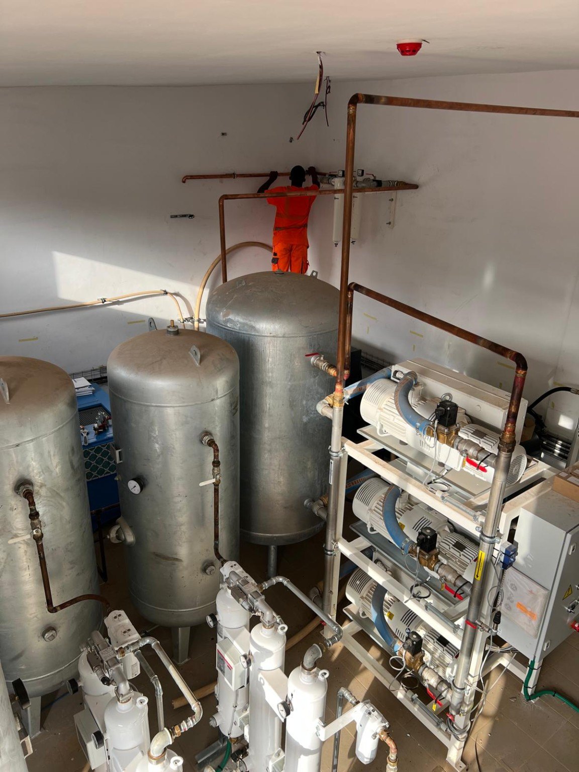 Installation de centrale de gaz médicaux